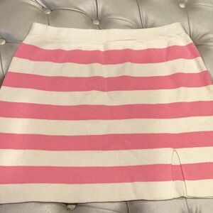 Altar’d Stare Pink and White Striped Women's Skirt NEW XL